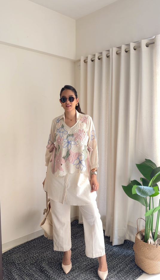 Aabha Embroidered Waist Coat Coord