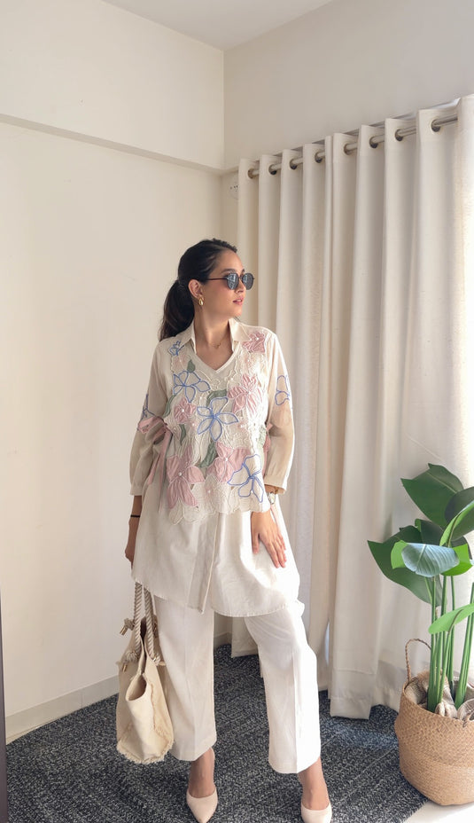 Aabha Embroidered Waist Coat Coord