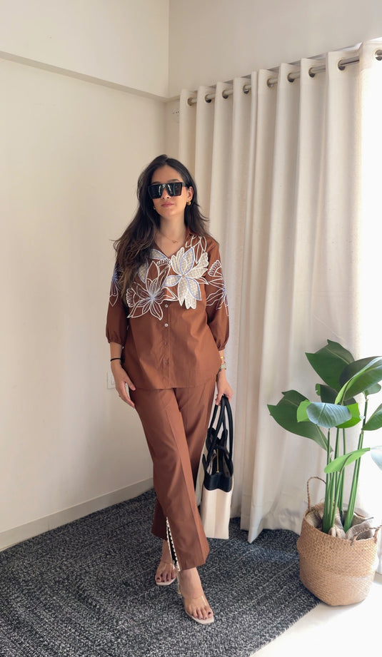 Nooré Embroidered Layered Coord