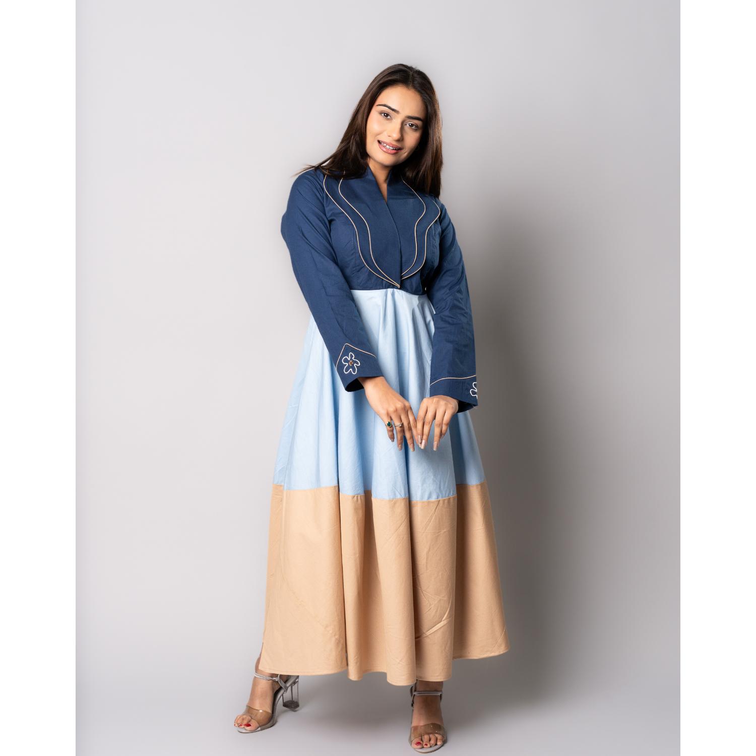 Trinity Double Collar Flare Dress – Kalaloom