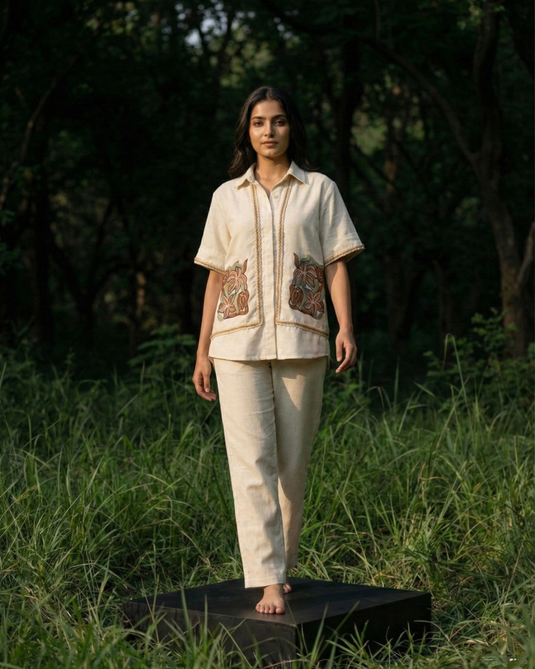 Mehek Pocket Embroidered Coord