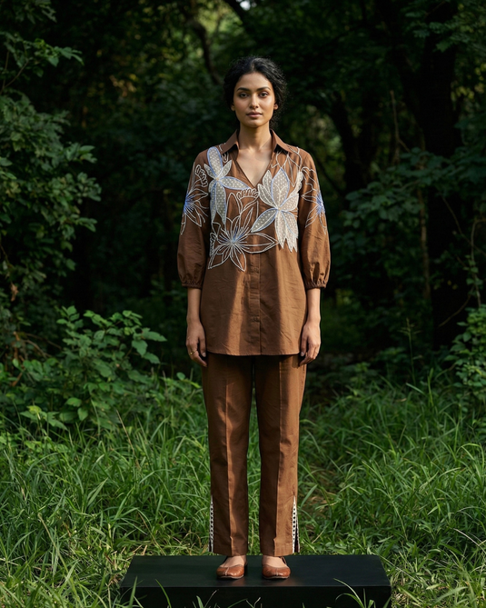 Nooré Embroidered Layered Coord